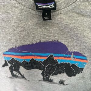 Patagonia Gray Crew Neck with Vibrant Graphic